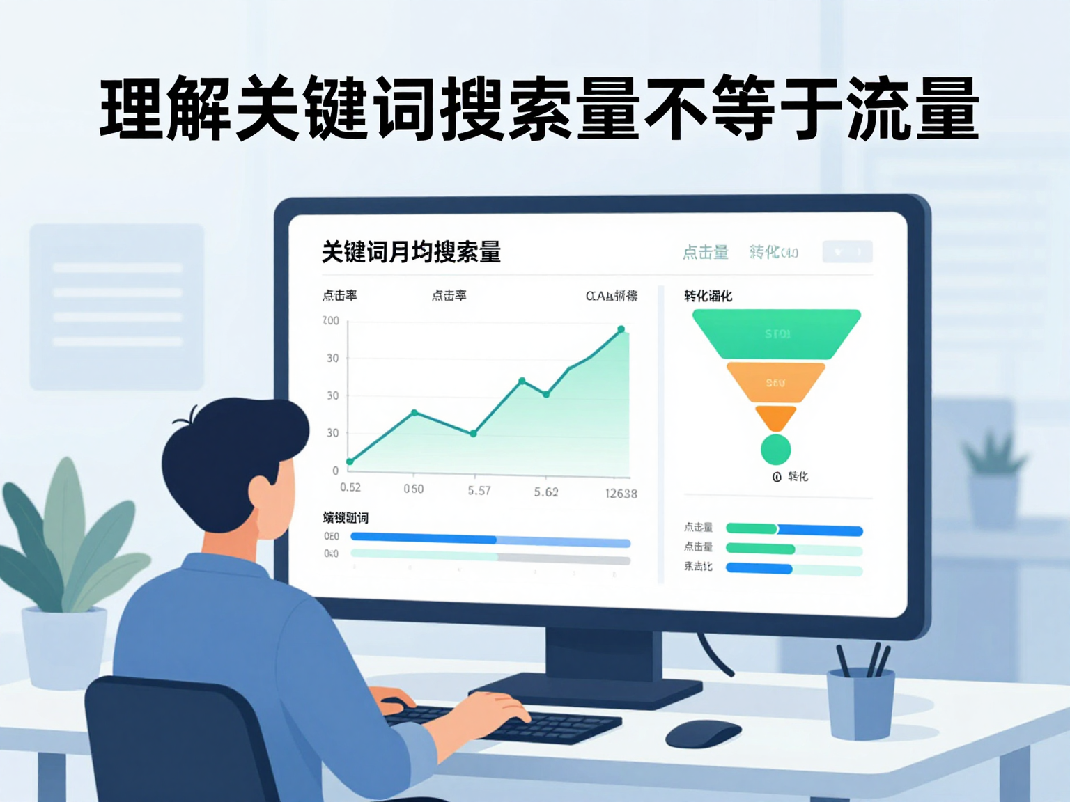SEO人员分析关键词搜索量与点击转化关系 SEO人员分析关键词搜索量与点击转化关系
