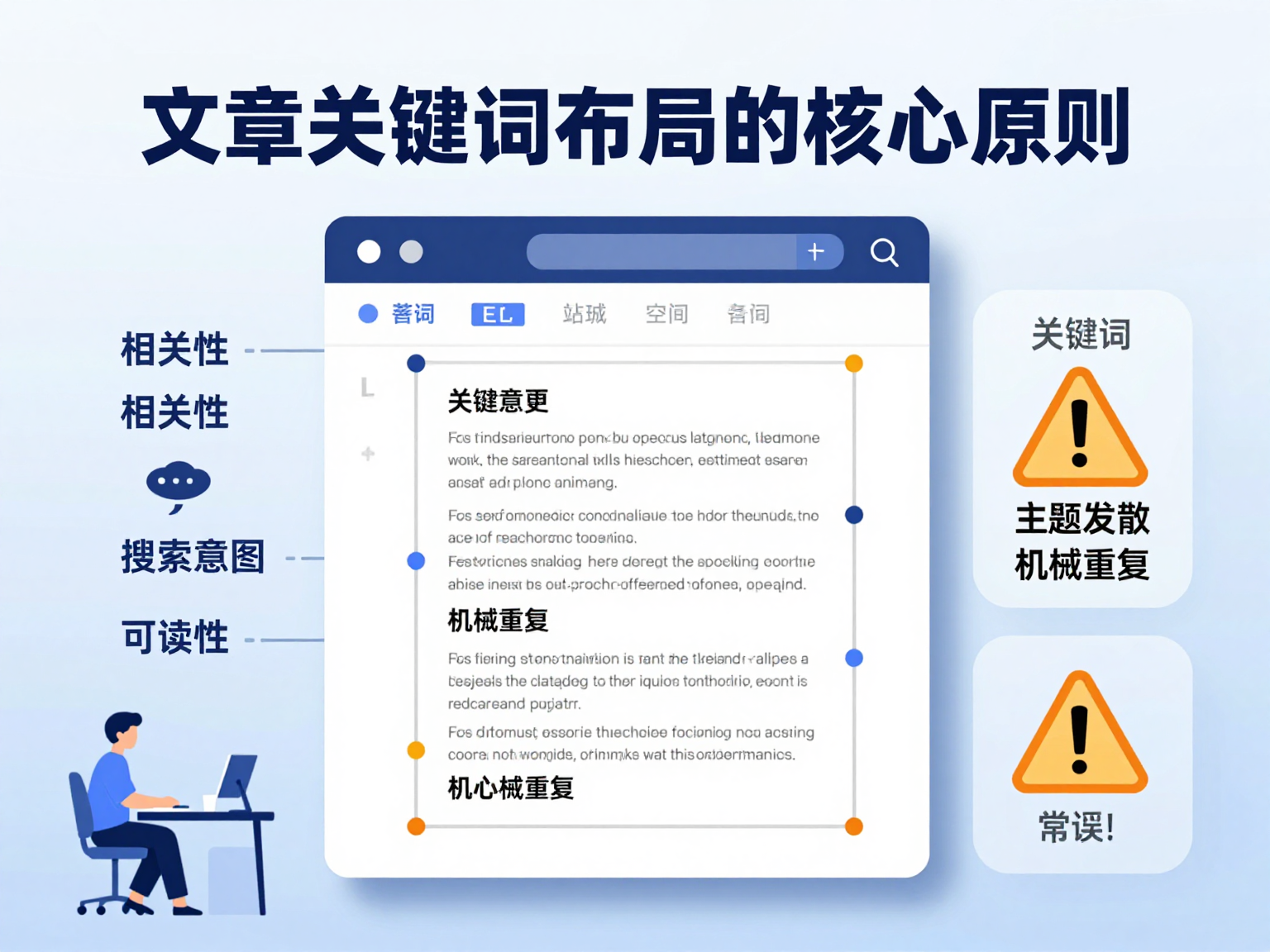 文章关键词布局核心原则示意图