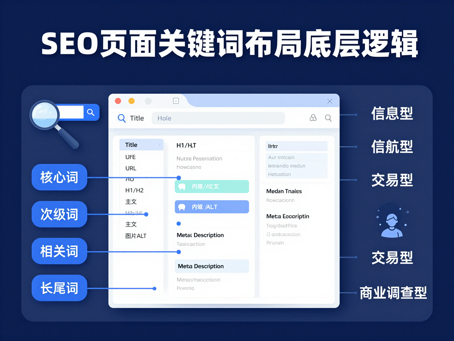 页面关键词布局与搜索意图示意图